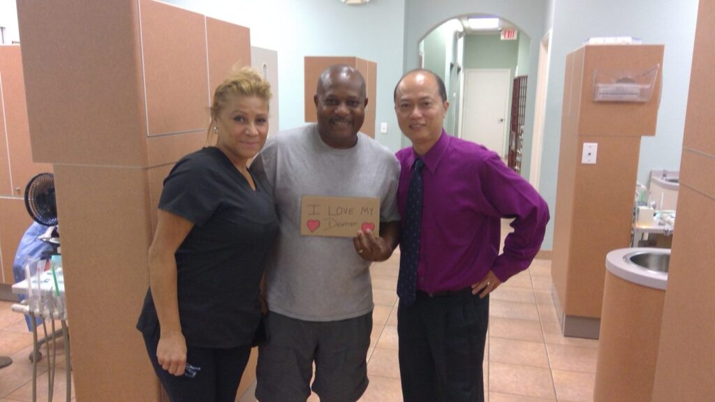 Dr. William Ma with a patient