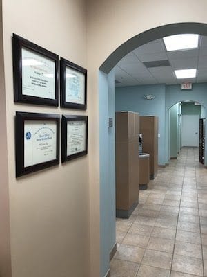 hallway to the treatment room where teeth cleanings take place at Everlasting Smiles